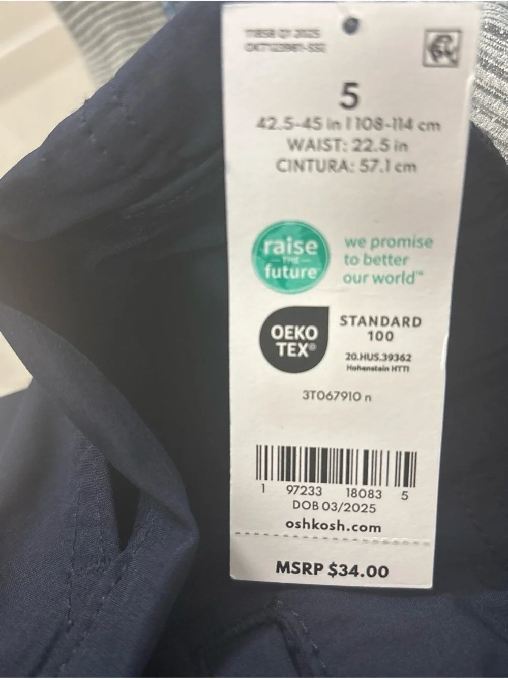 OshKosh B'gosh Boys' Navy Chinos